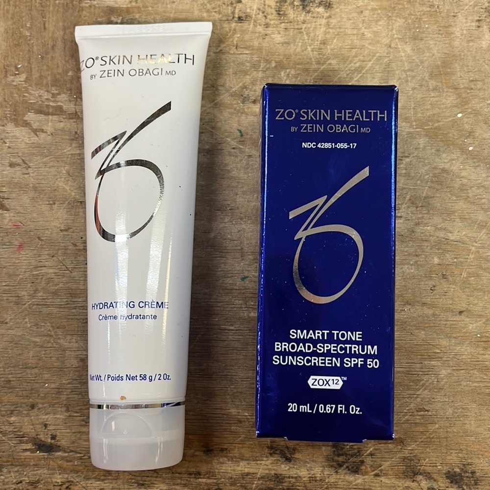 ZO Skin Health Smart Tone Broad Spectrum Sunscreen SPF 50 & hydratating crème